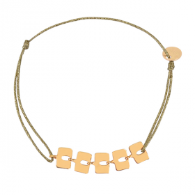 Bracelet gold plated square links