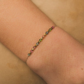Bracelet tourmalines et fil lurex- Majesté