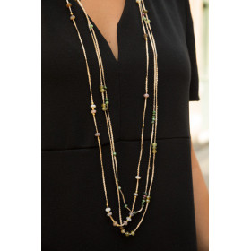 Sautoir agate stones-