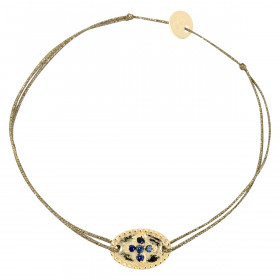 Bracelet sapphire cross medal Agathe