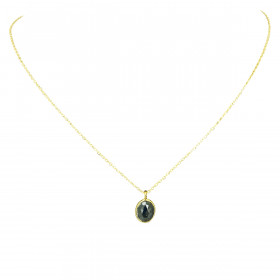 Collier Magali - pierre sertie plaqué or