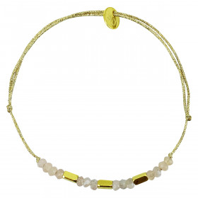 Bracelet fil mini pierres fines pierre de soleil