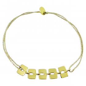 Bracelet gold plated square links