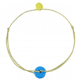 Bracelet fil rondelles turquoise