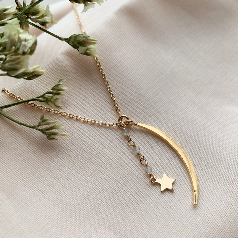 Necklace star and moon