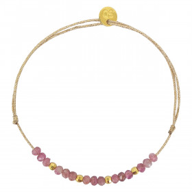 Bracelet fil mini pierres fines tourmaline