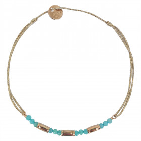 Bracelet amazonite and gold plated-Justine