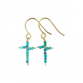 Boucle d'oreille turquoise-Eden
