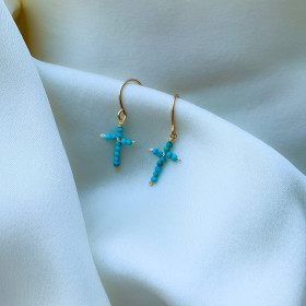 Boucle d'oreille Eden turquoise