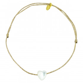 Bracelet mother of pearl heart- Motu One