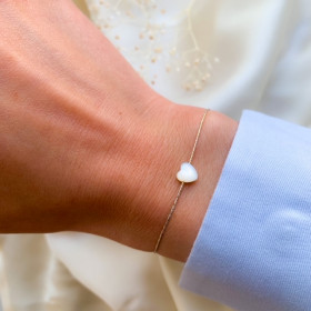 Bracelet mother of pearl heart- Motu One