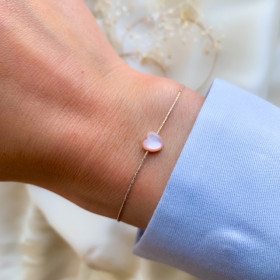 Bracelet mother of pearl heart- Motu One