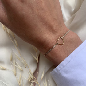Bracelet chiselled heart Roméo