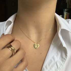 Collier golden heart