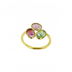 Bague tourmalines serties Shiva