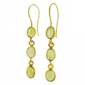 Boucle d'oreille tourmalines serties- Imperial