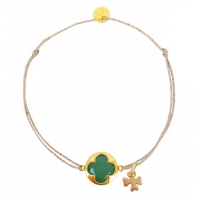 Bracelet trèfle Maomi et médaille