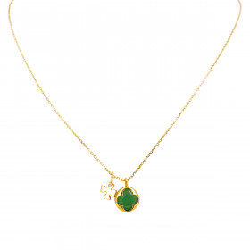 Collier chaine trèfle Naomi et médaille
