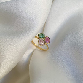 Bague tourmalines serties...