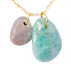 Necklace sapphire and emerald-Faste