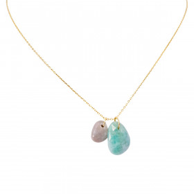 Necklace sapphire and emerald-Faste