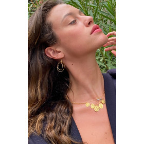 Gold plated necklace with 5 medals- ALYS