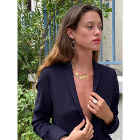 Gold plated necklace with 5 medals- ALYS