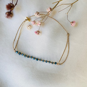 Bracelet tourmaline bleue...