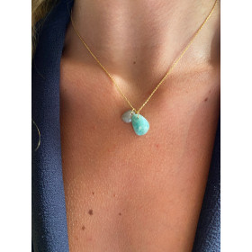 Necklace sapphire and emerald-Faste