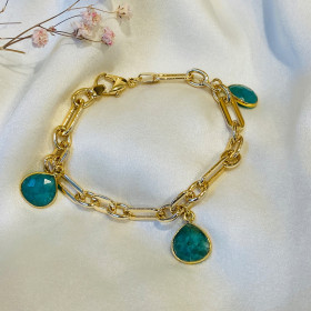 Bracelet chain& émerald Rivoli