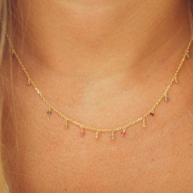 Collier pierres multico -...