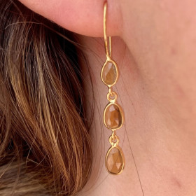 Boucle d'oreille tourmalines serties- Imperial