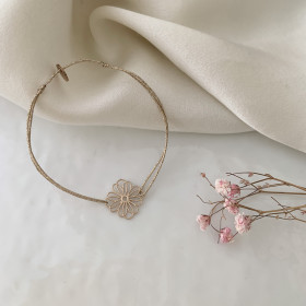 Bracelet or rose Dahlia