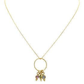 Collier chaine pierres serties Cachemire