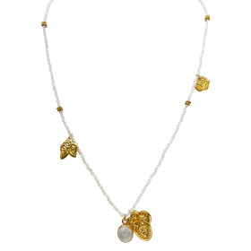 Collier labradorite blanche Keya