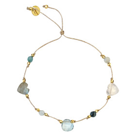 Bracelet  coeurs ou étoiles pierre fine -Martha