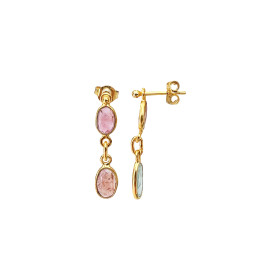 Earring tourmaline Amber