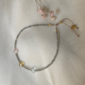 Bracelet trèfles et pierres fines Dolly Clover