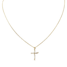 Collier croix perle Eden