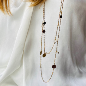 Long necklace chain and stones Marga