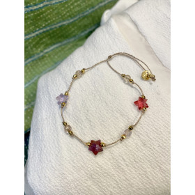 Bracelet  coeurs ou étoiles pierre fine -Martha