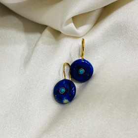 Earrings Lapis Lazuli and turquoise- Patmos