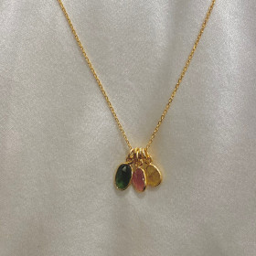 3 tourmalines necklace-...