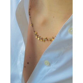 Collier Salila tourmalines et pampilles