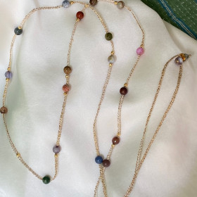 Sautoir agate stones-