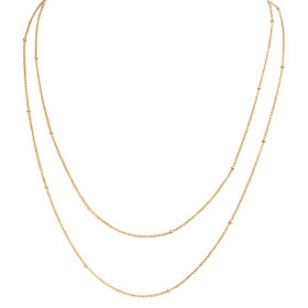 Necklace gold plated or silver fine chain Alma
