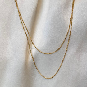 Necklace gold plated or silver fine chain Alma