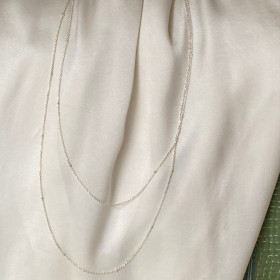Necklace gold plated or silver fine chain Alma