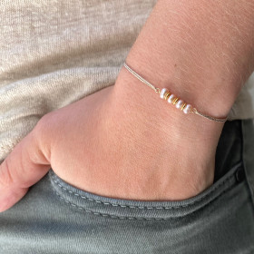 Bracelet  pink mother of pearl -Monoi