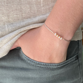 Bracelet  pink mother of pearl -Monoi